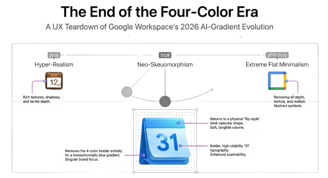 Google old app icon design before the 2026 gradient update